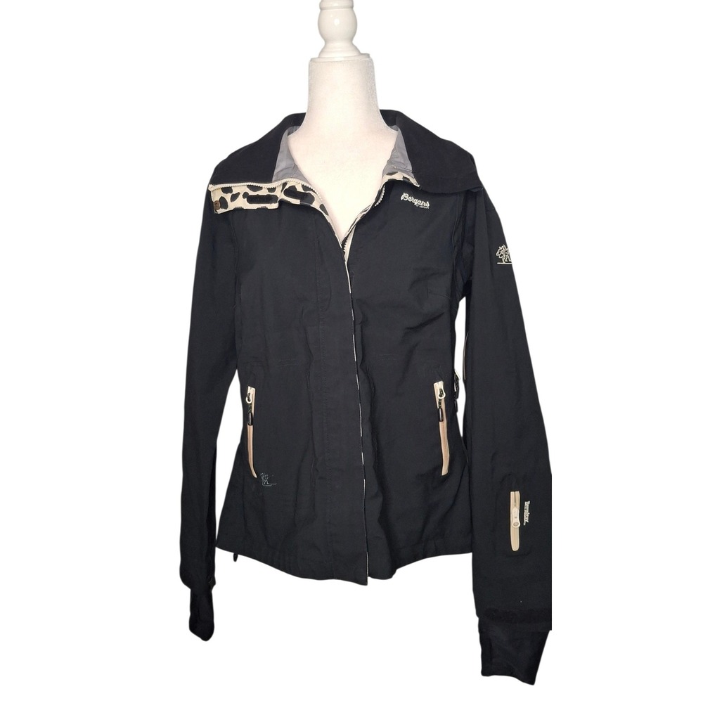 Bergans of Norway 1333 Dalmatian Lady Ski Jacket Black Women Large Gorpcore*READ